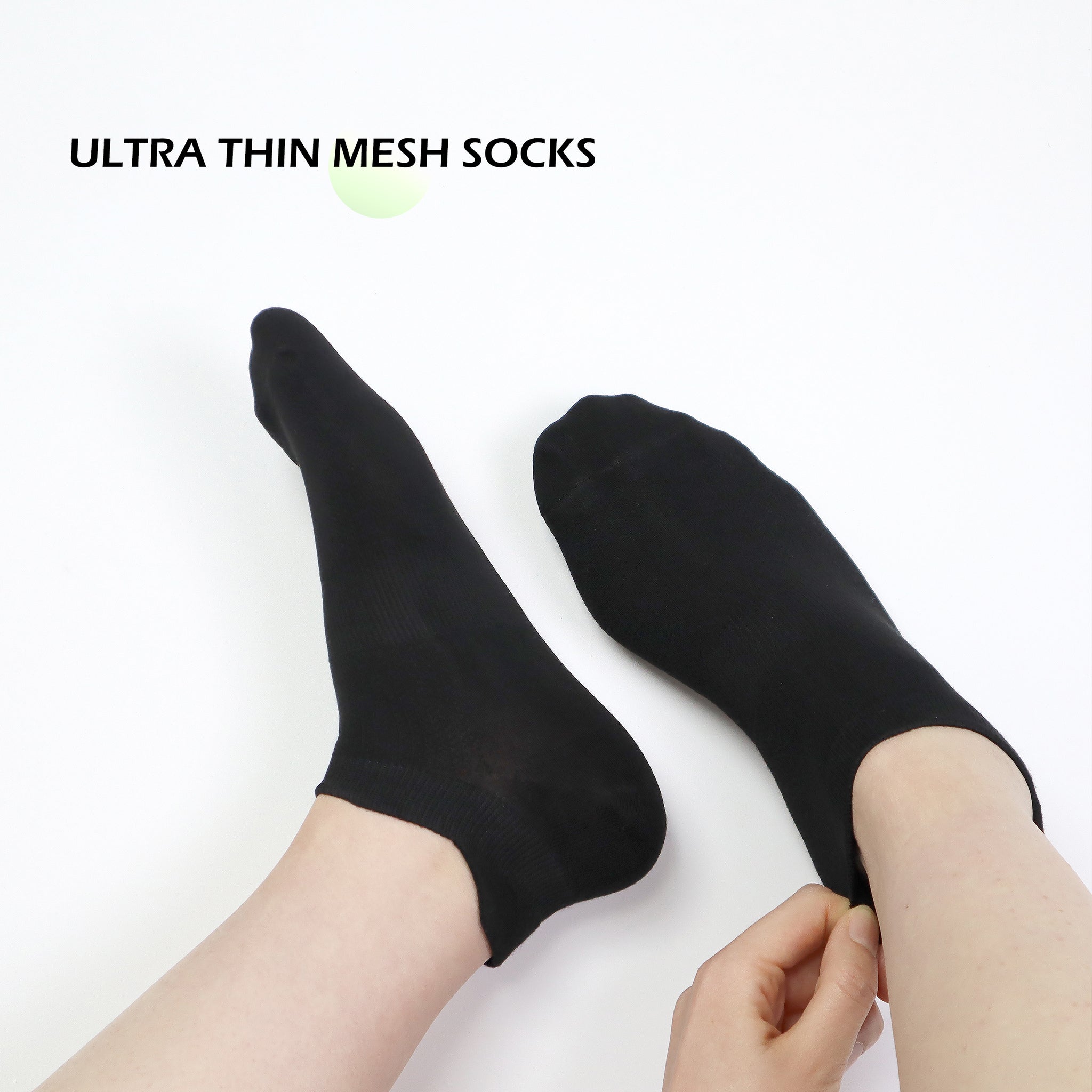 Women Ultra Thin Socks Bamboo Low Cut No Show Ventilating Low Ankle Anti Odor Arch Support Mesh Socks 5 Pairs