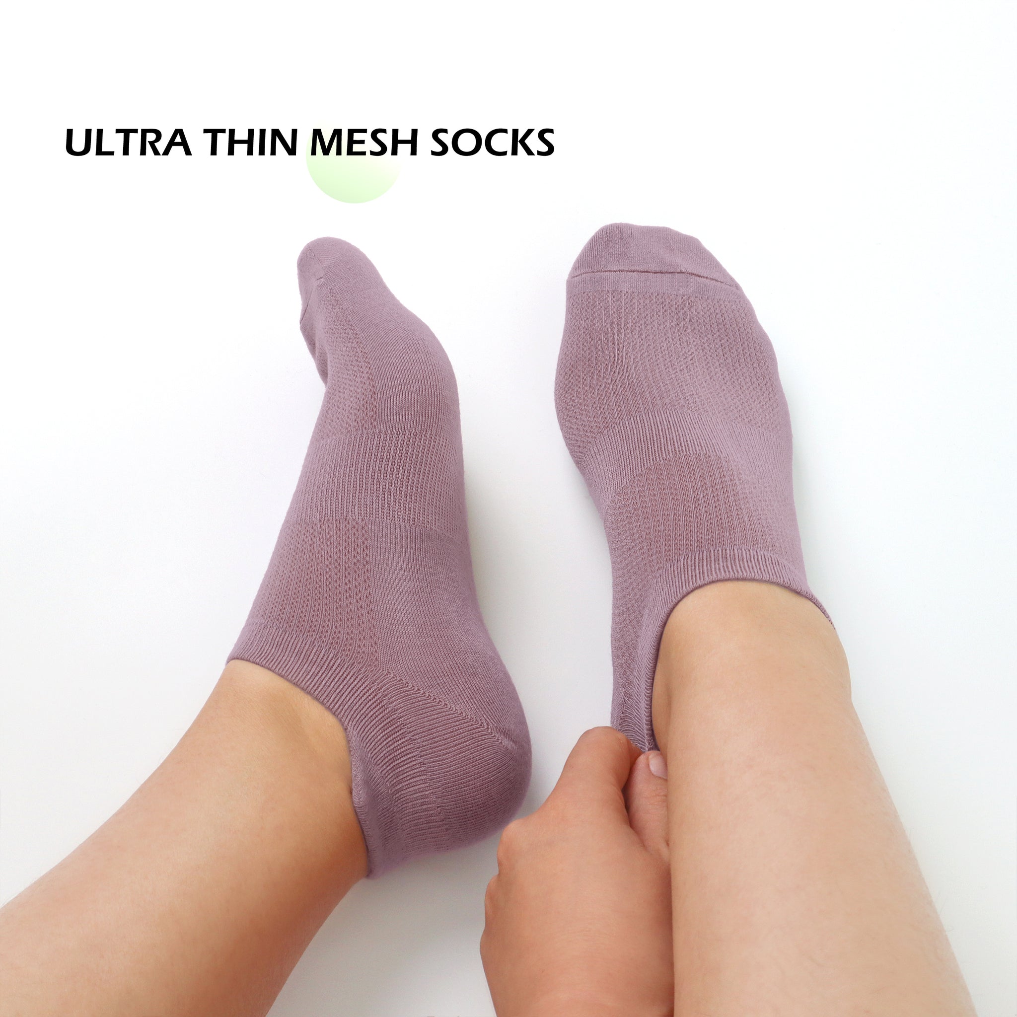 Women Ultra Thin Socks Bamboo Low Cut No Show Ventilating Low Ankle Anti Odor Arch Support Mesh Socks 5 Pairs