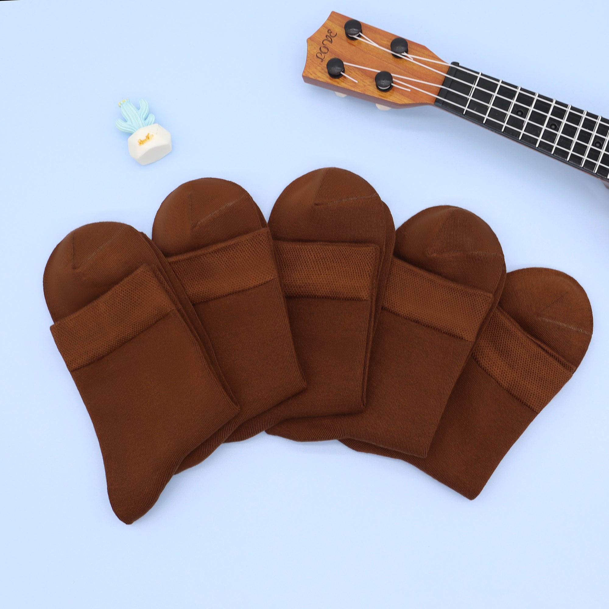 Kids Casual Bamboo School Socks Super Soft Uniform Thin Breathable Stretch Cuffs Boys Girls 5 Pairs