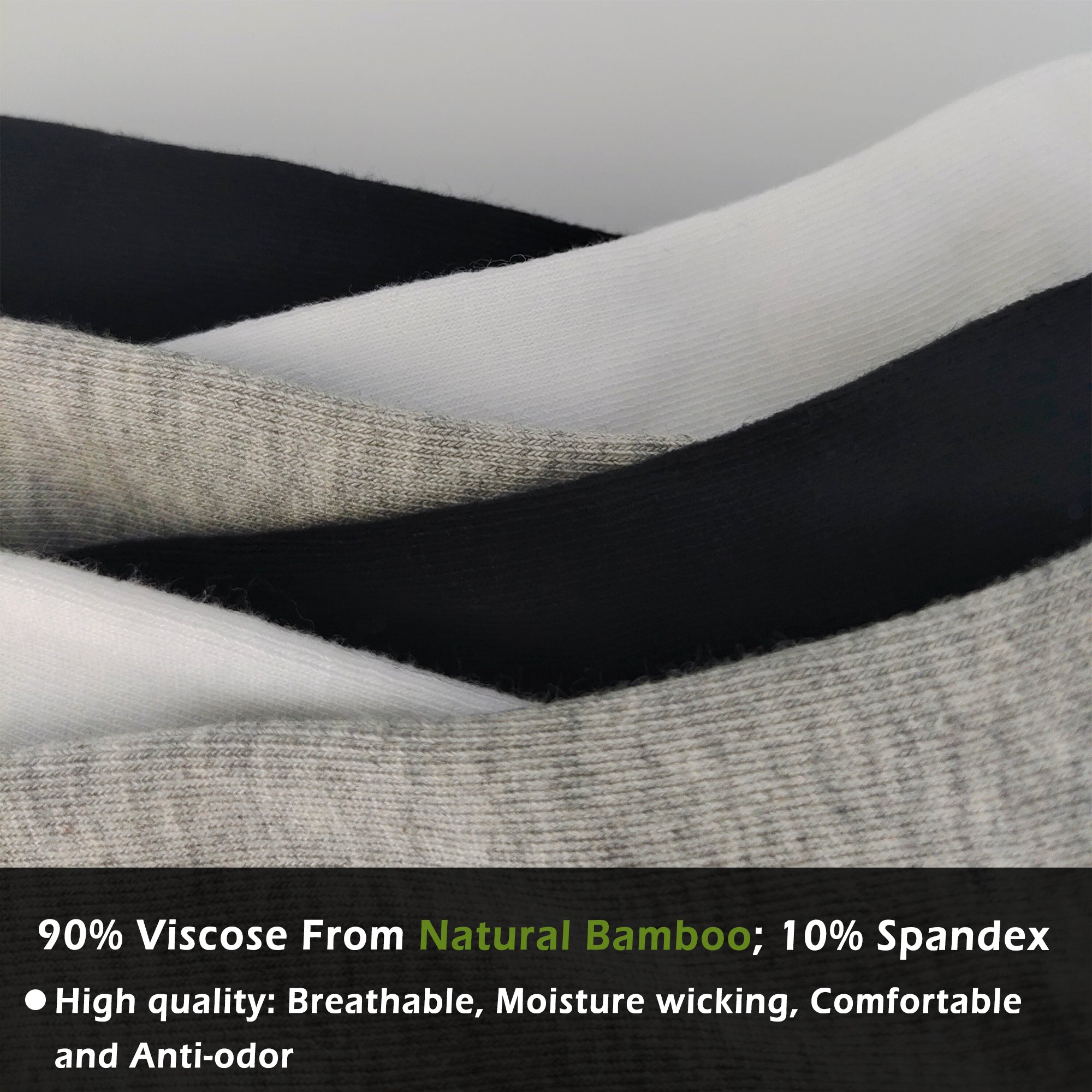 Bamboo Dress Men Sock Thin Soft Crew Anti Odor Lightweight Sock Odor Resistant Breathable Sock 9-13,5 Pairs