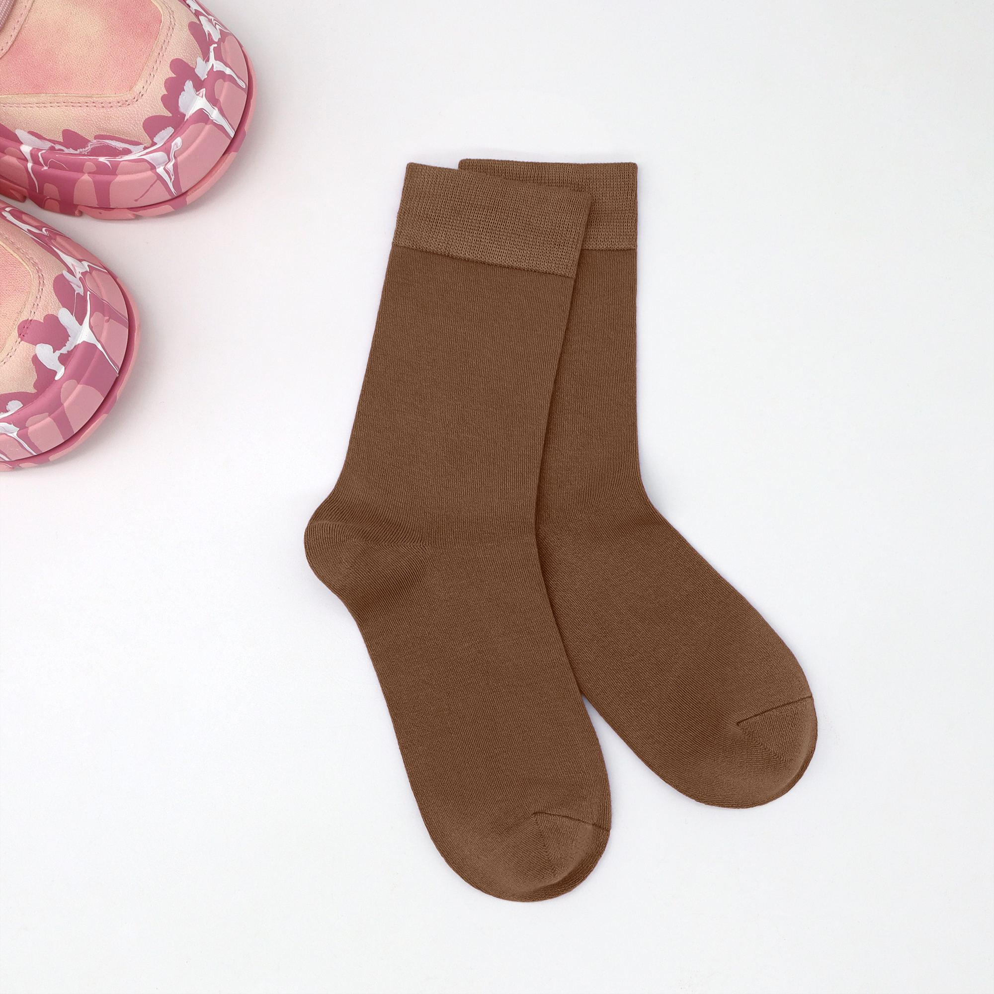 Bamboo Kids Crew Socks School Anti Odor Socks for Boys Girls Uniform Thin Flat Seam Socks 5 Pairs