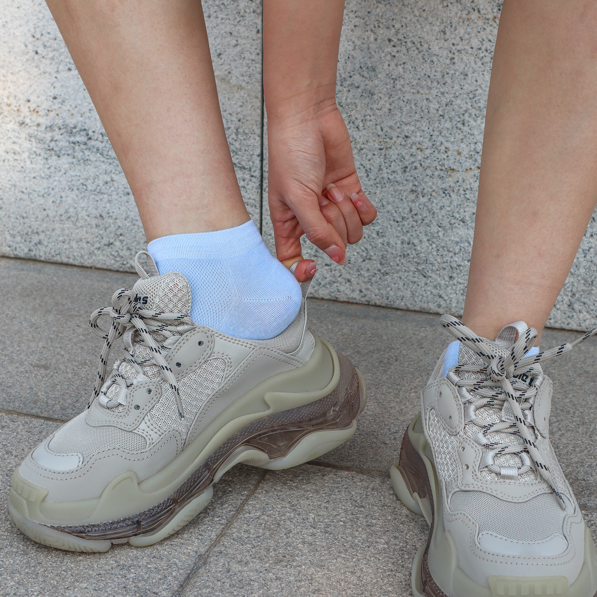 Bamboo Mesh Kids Low Cut Socks Unisex Child Ankle Non Slip Breathable Boy Girl 5 Pairs