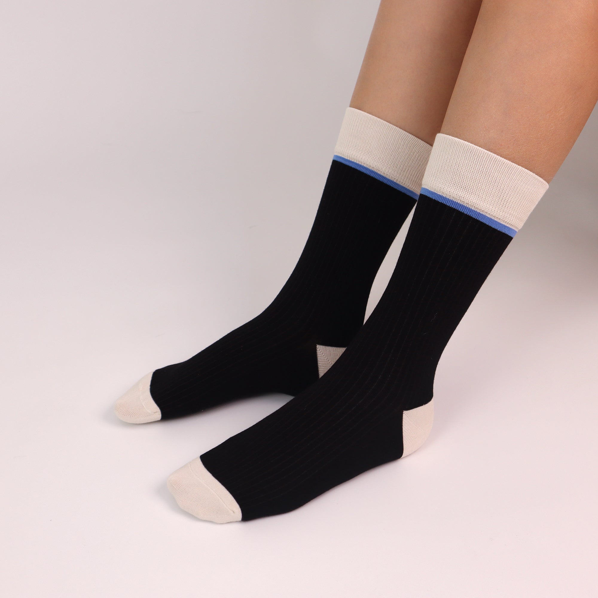 Viscose Bamboo Womens Crew Socks Dress Chic Colorblock Striped Design Retro Colorful Soft Comfort, Stylish 3 Pairs
