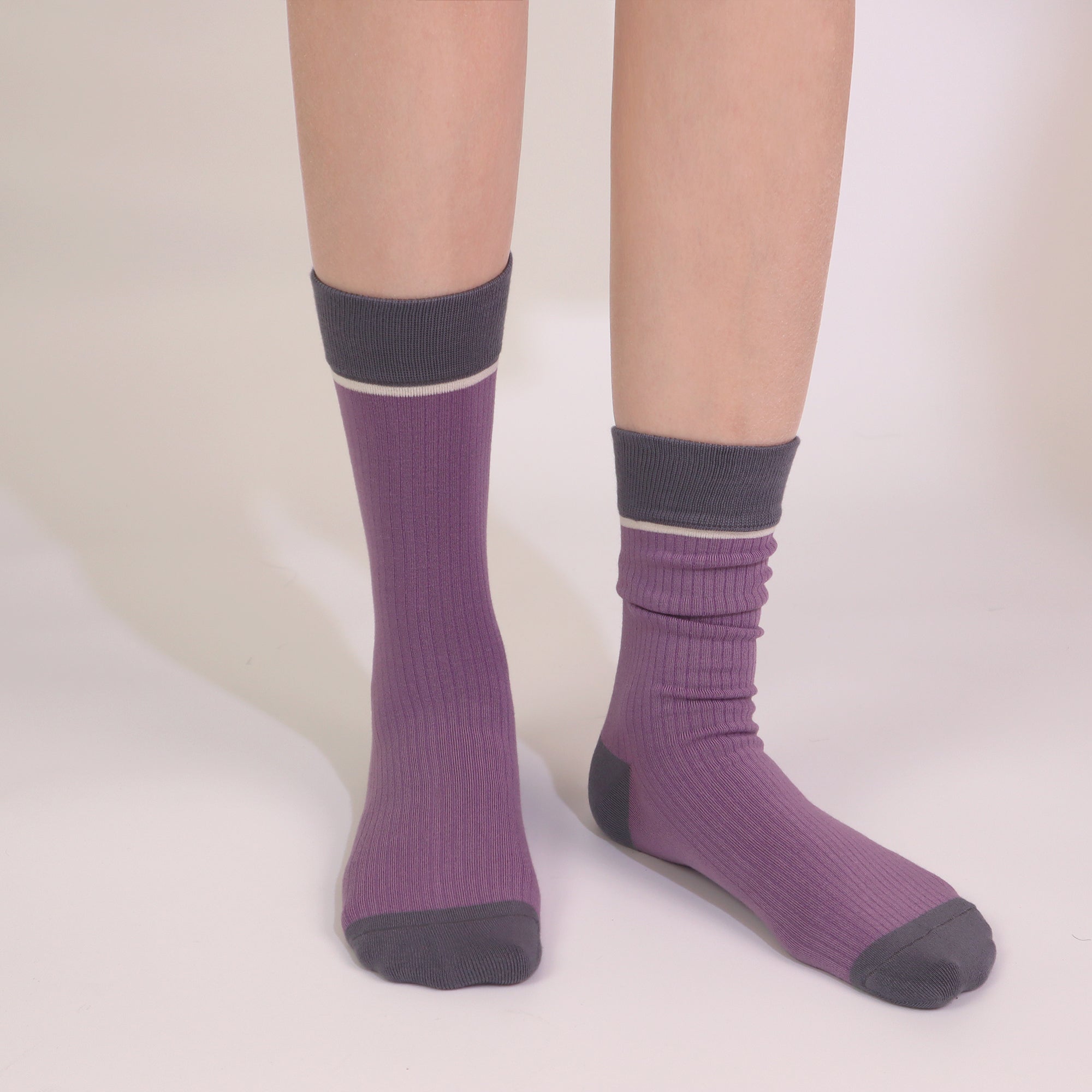 Viscose Bamboo Womens Crew Socks Dress Chic Colorblock Striped Design Retro Colorful Soft Comfort, Stylish 3 Pairs