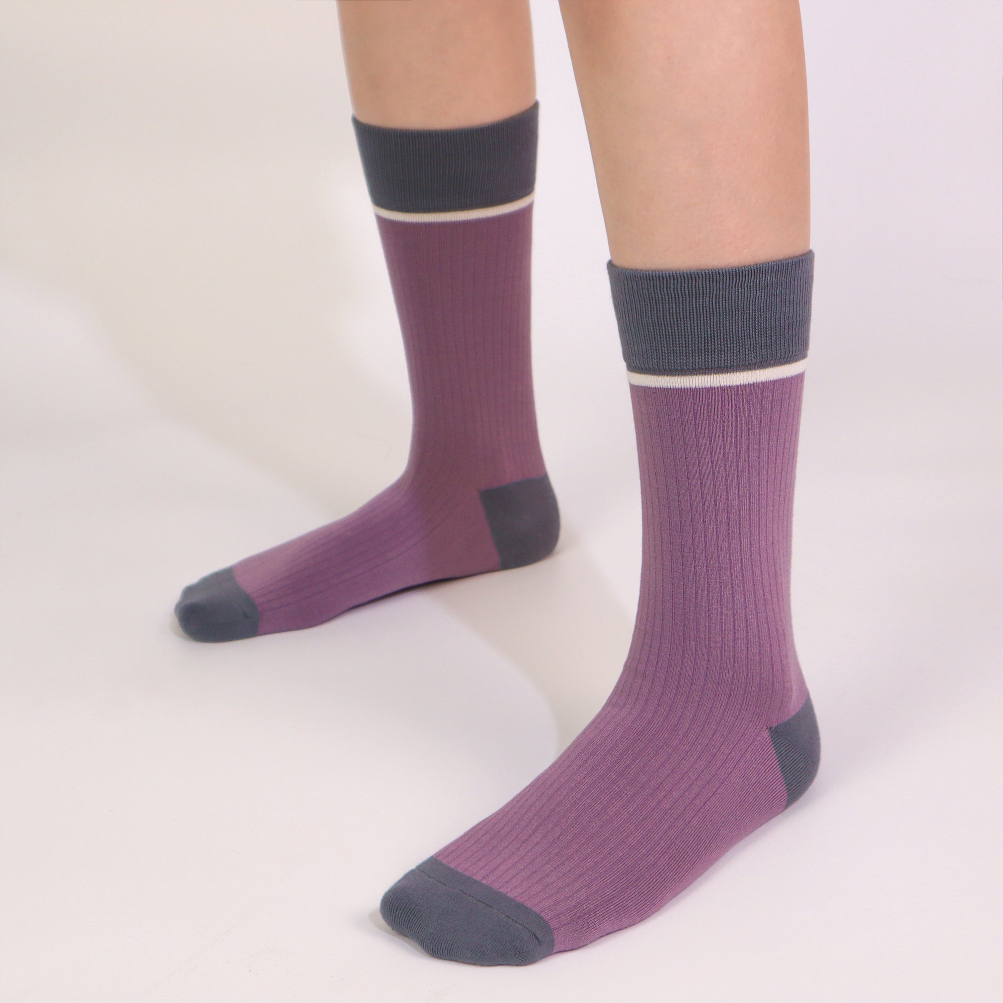 Viscose Bamboo Womens Crew Socks Dress Chic Colorblock Striped Design Retro Colorful Soft Comfort, Stylish 3 Pairs