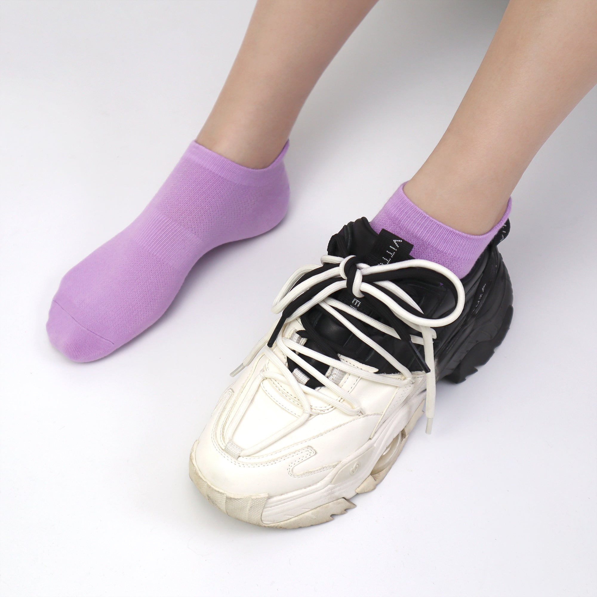 Women Ultra Thin Socks Bamboo Low Cut No Show Ventilating Low Ankle Anti Odor Arch Support Mesh Socks 5 Pairs