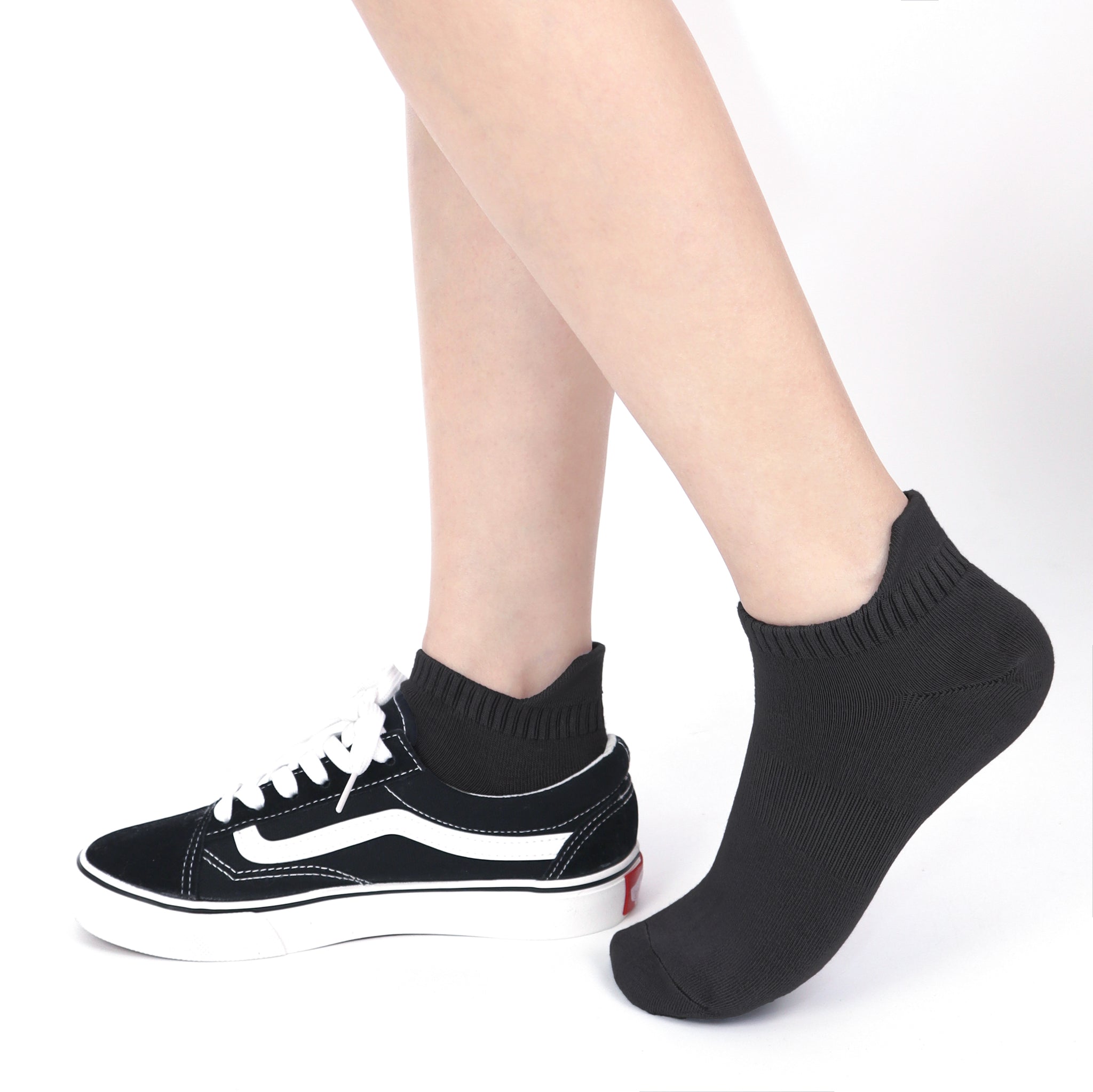 Viscose Bamboo No Show Sock Women Ankle Thin Low Cut Socks Arch Support Breathable Athletic Sock 5 Pairs