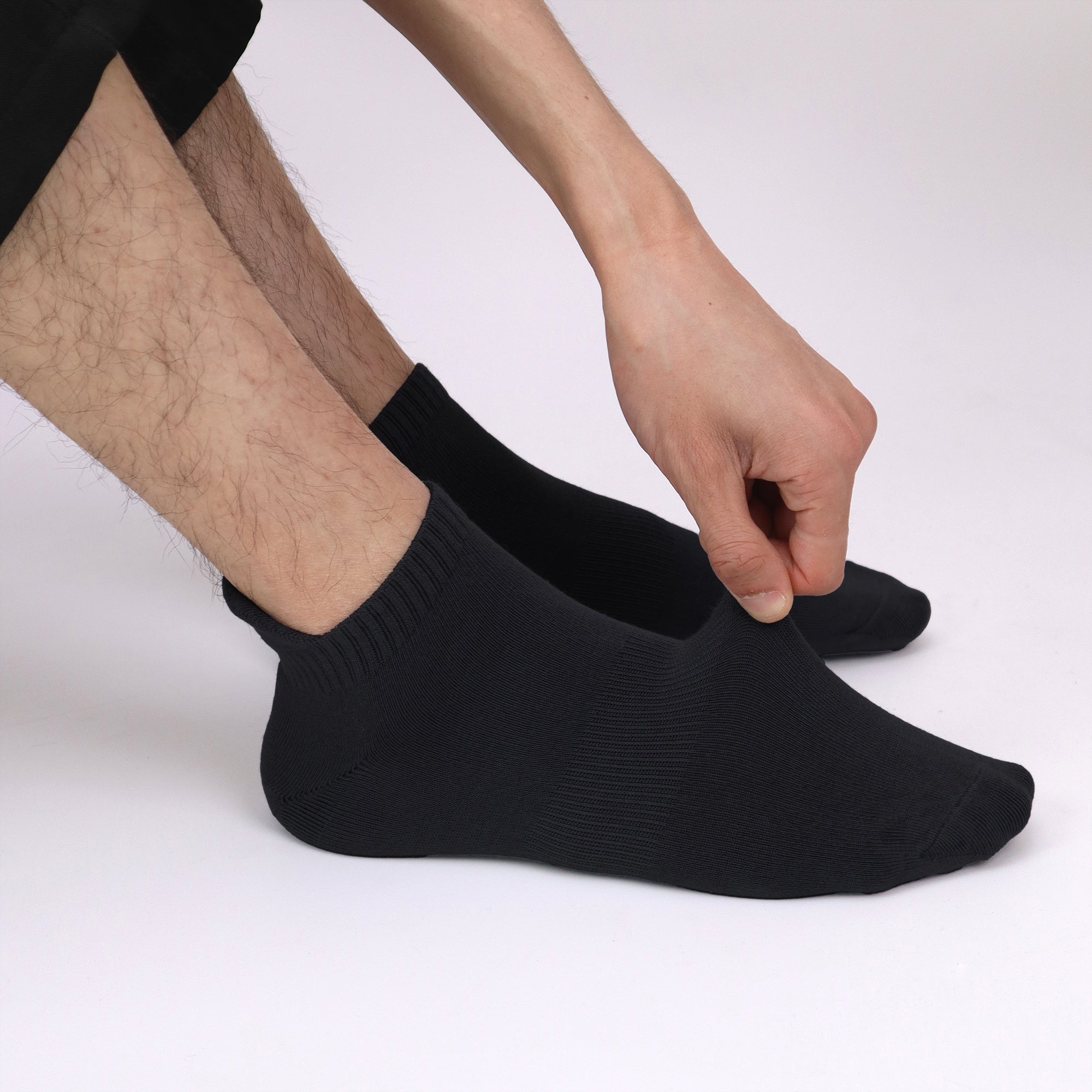 Thin Viscose Bamboo No Show Sock Men Low Cut Socks Odor Resistant Breathable Sock 5 Pairs