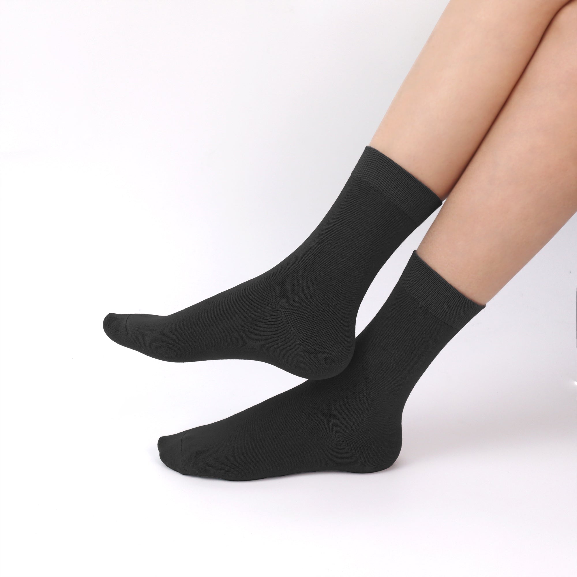 Bamboo Kids Crew Socks School Anti Odor Socks for Boys Girls Uniform Thin Flat Seam Socks 5 Pairs