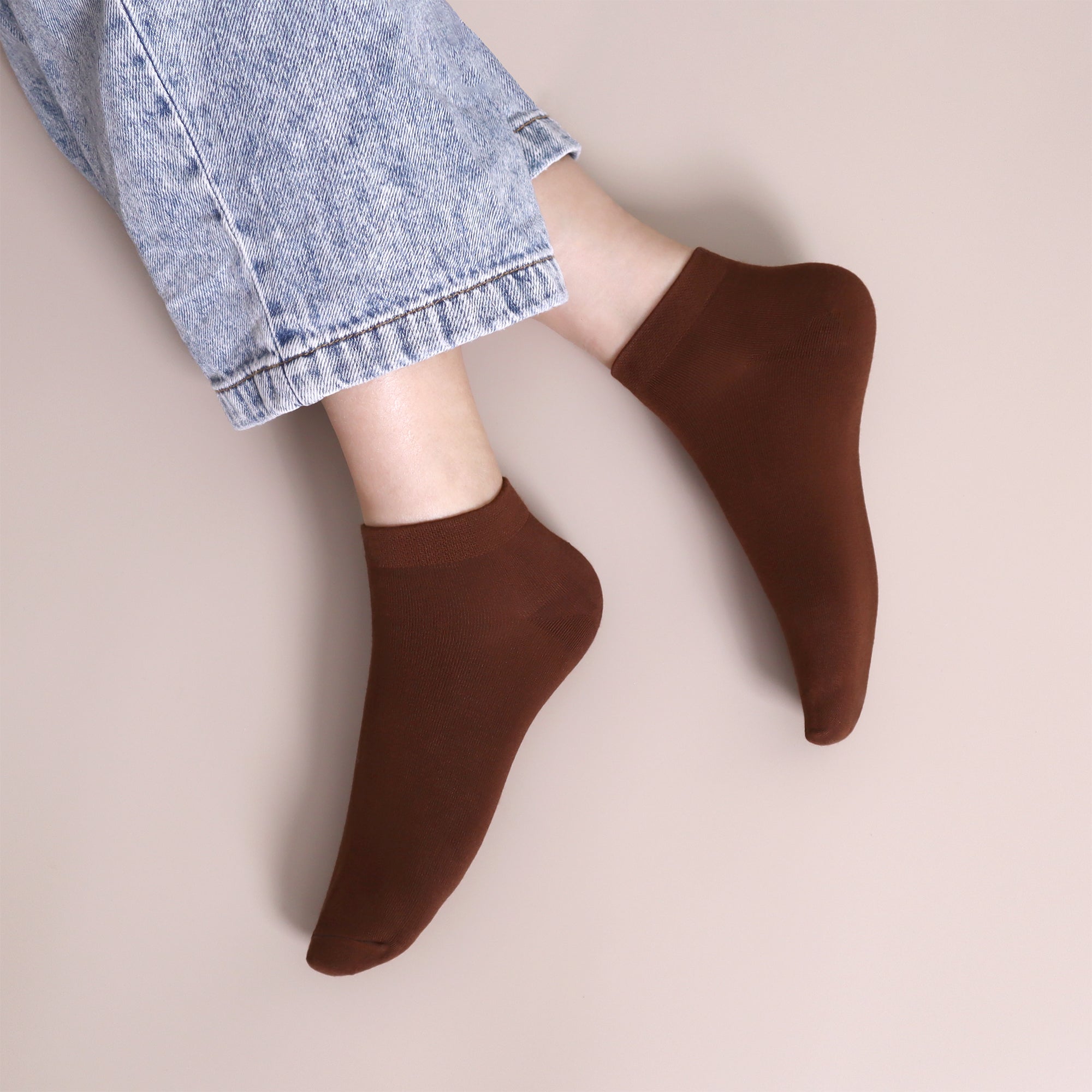 Women Bamboo Ankle Socks Low Cut Thin Sock Lightweight Pastal Color Soft Sock 5 Pairs