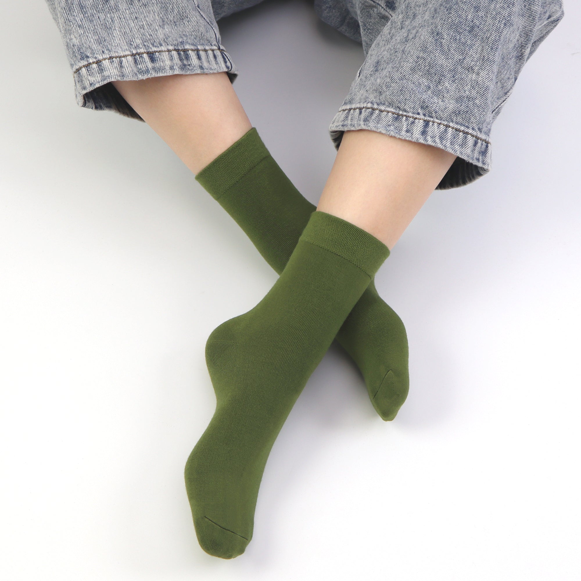 Kids Casual Bamboo School Socks Super Soft Uniform Thin Breathable Stretch Cuffs Boys Girls 5 Pairs