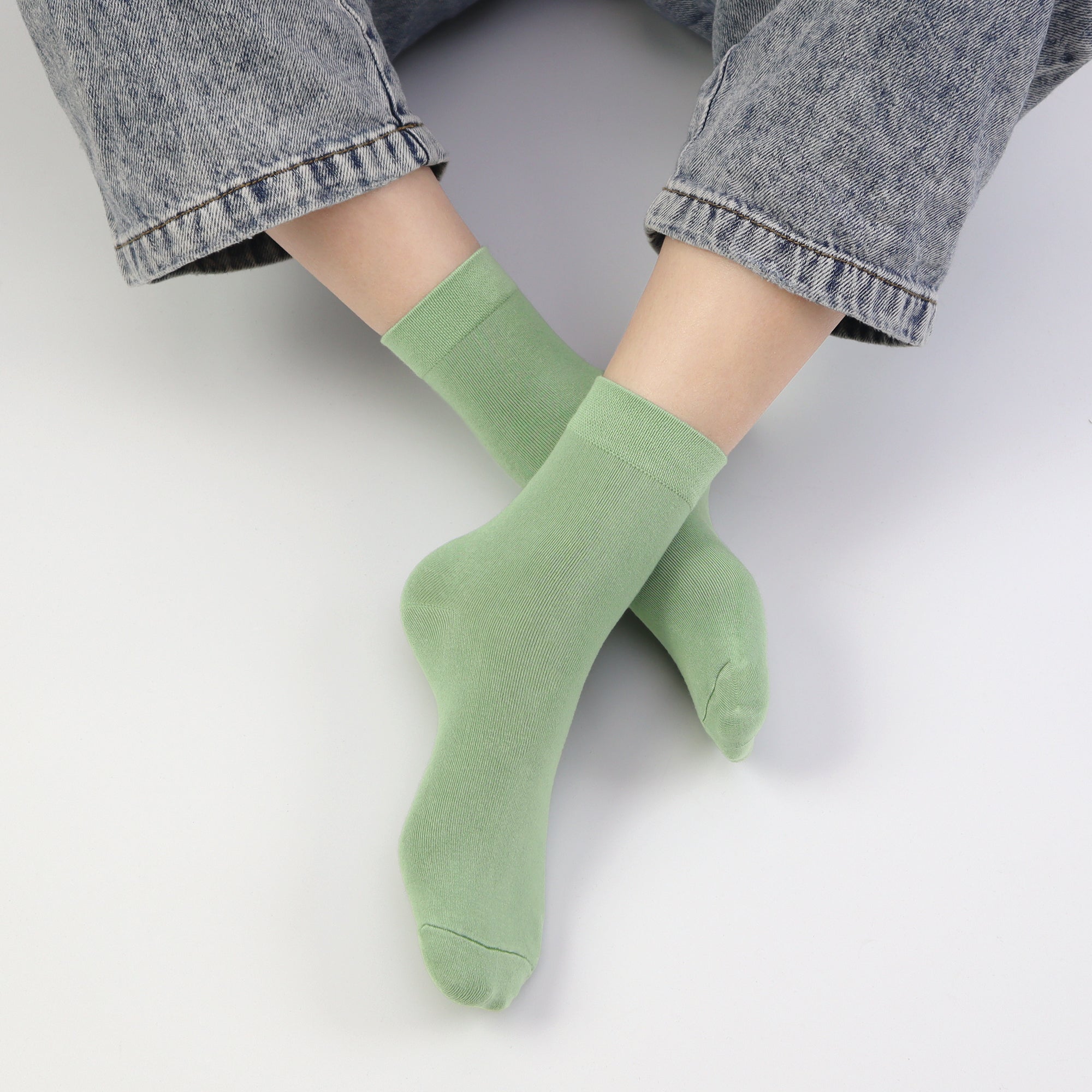 Kids Casual Bamboo School Socks Super Soft Uniform Thin Breathable Stretch Cuffs Boys Girls 5 Pairs