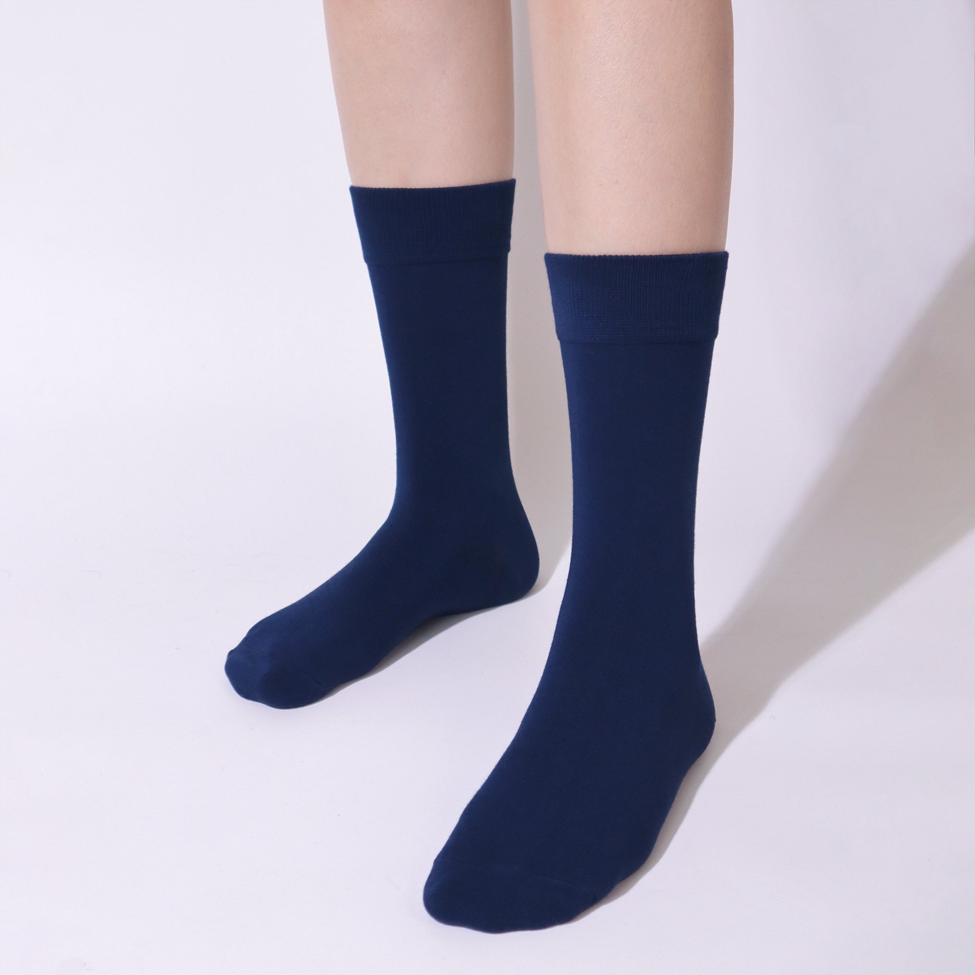Women's Soft Thin Bamboo Crew Socks, Fit Stretchy Casual, Business, Dress Calf Sock 5 Pairs