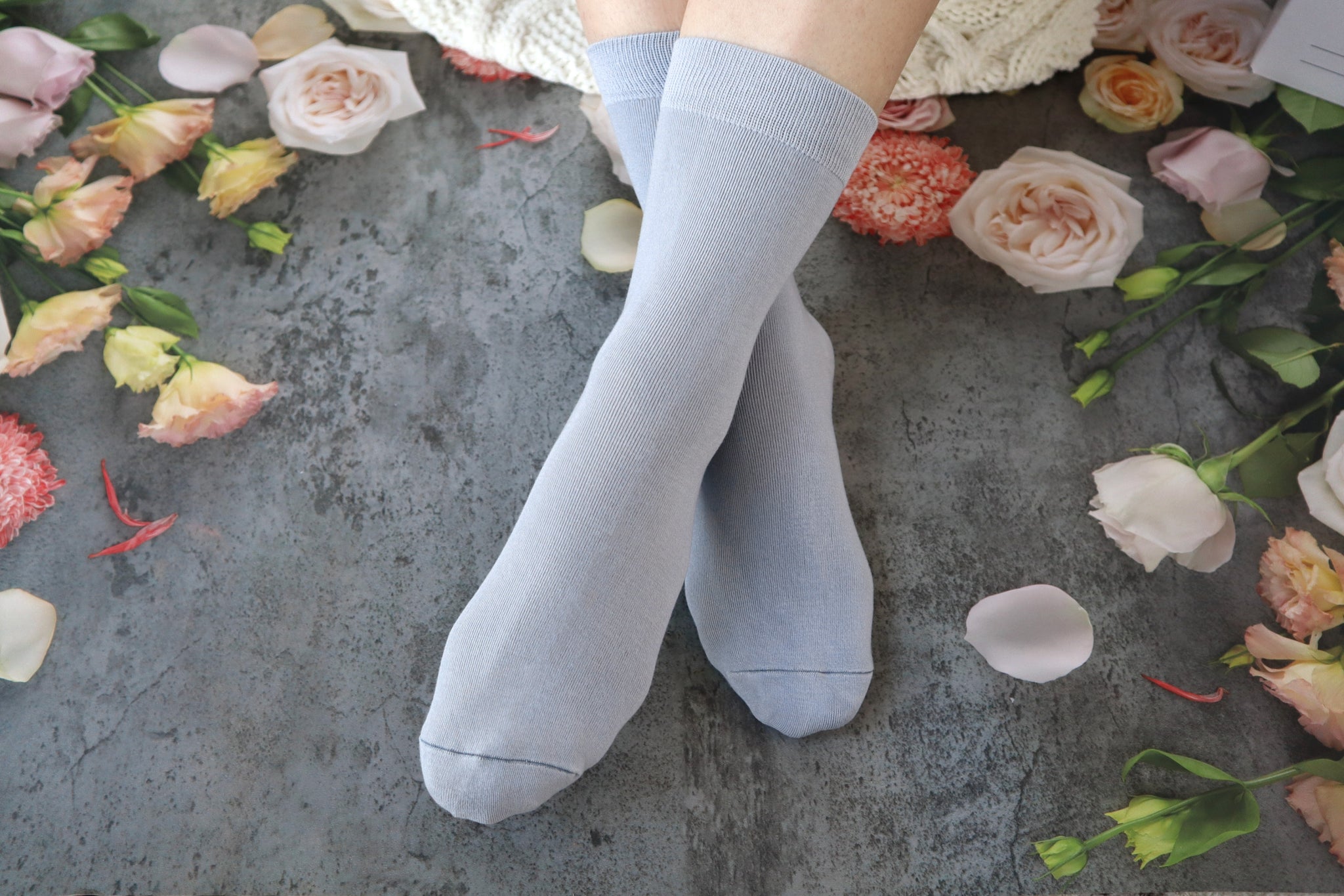 Women's Soft Thin Bamboo Crew Socks, Fit Stretchy Casual, Business, Dress Calf Sock 5 Pairs