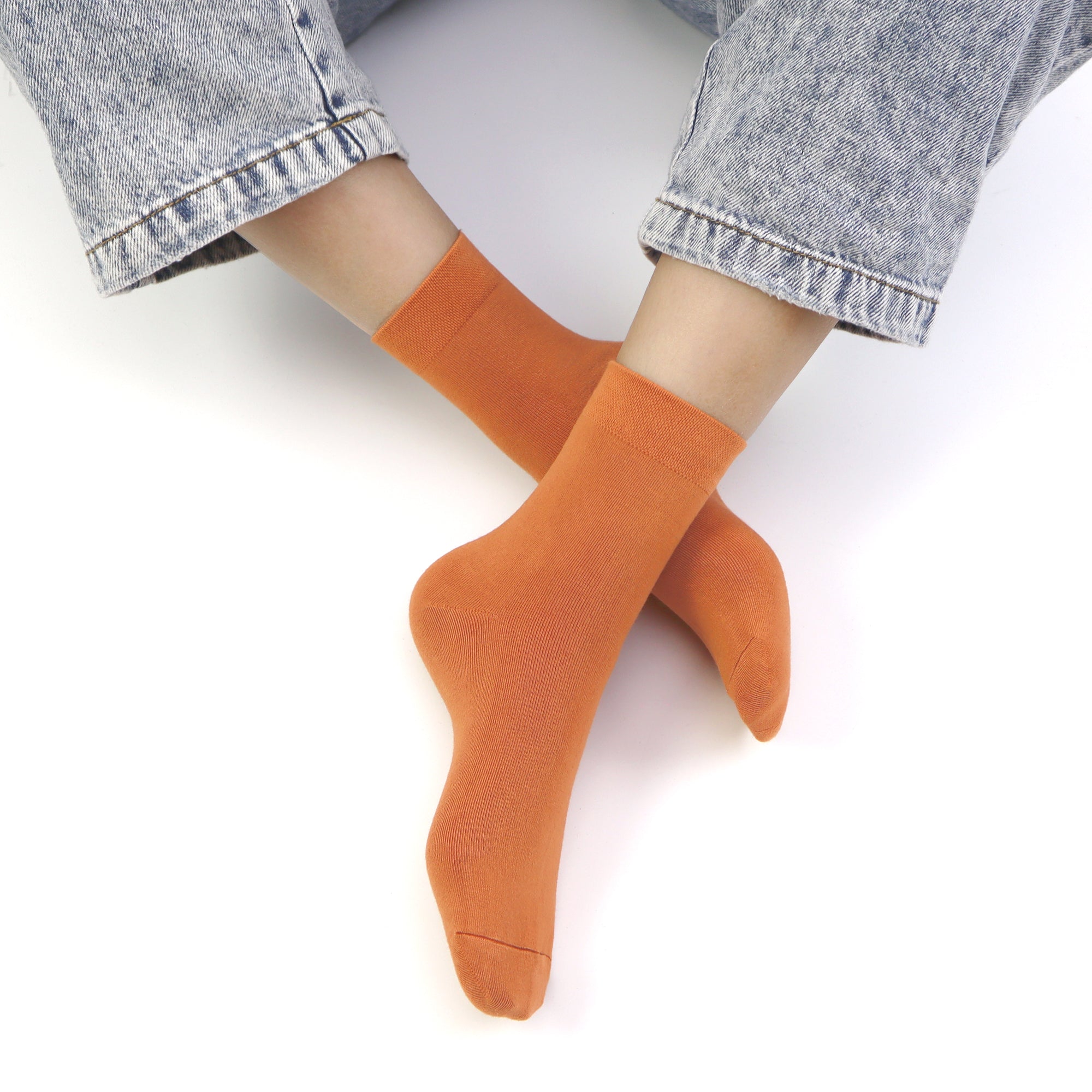 Kids Casual Bamboo School Socks Super Soft Uniform Thin Breathable Stretch Cuffs Boys Girls 5 Pairs
