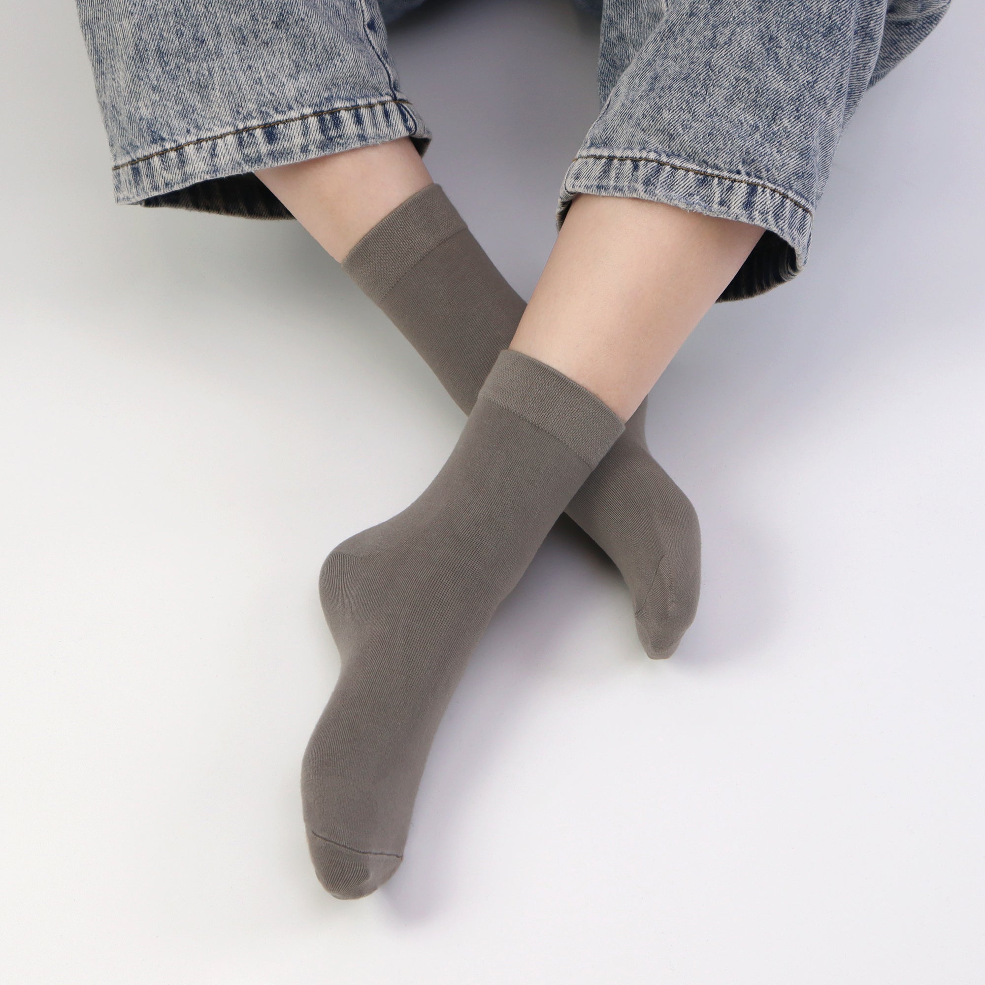 Kids Casual Bamboo School Socks Super Soft Uniform Thin Breathable Stretch Cuffs Boys Girls 5 Pairs