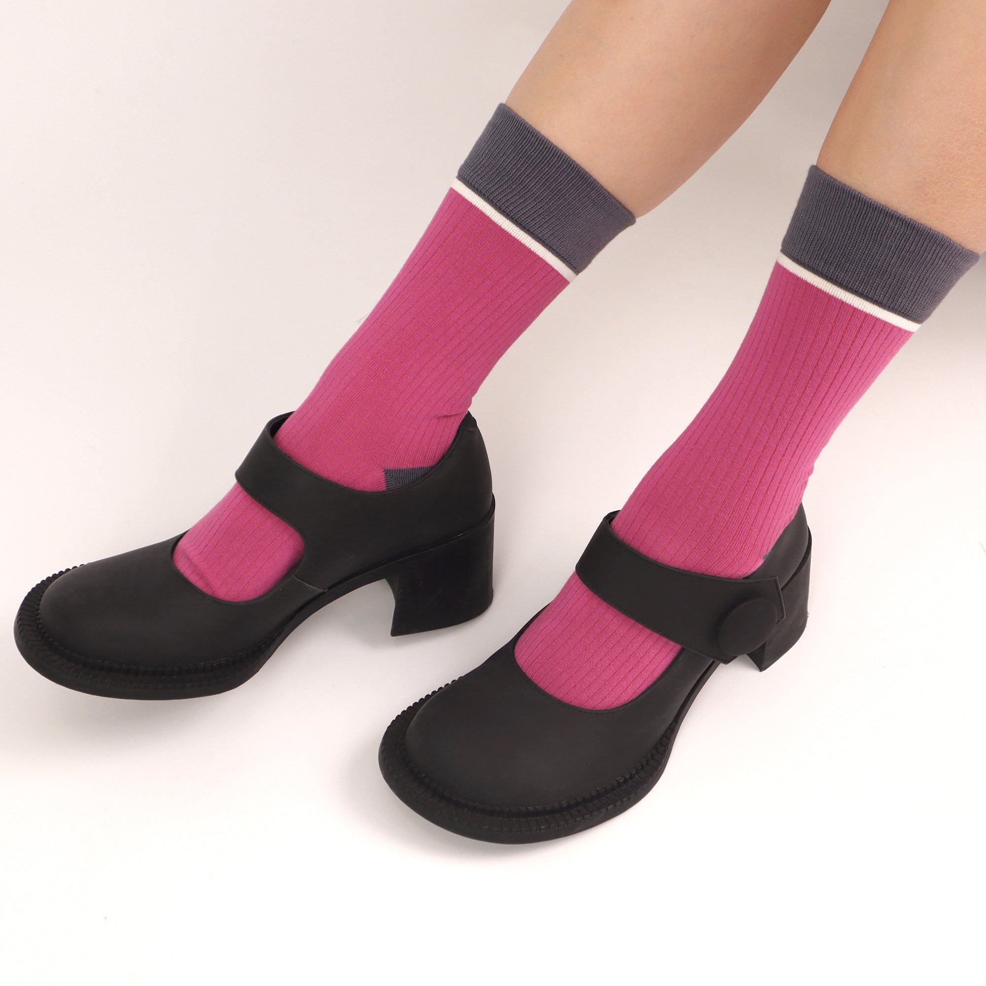 Viscose Bamboo Womens Crew Socks Dress Chic Colorblock Striped Design Retro Colorful Soft Comfort, Stylish 3 Pairs