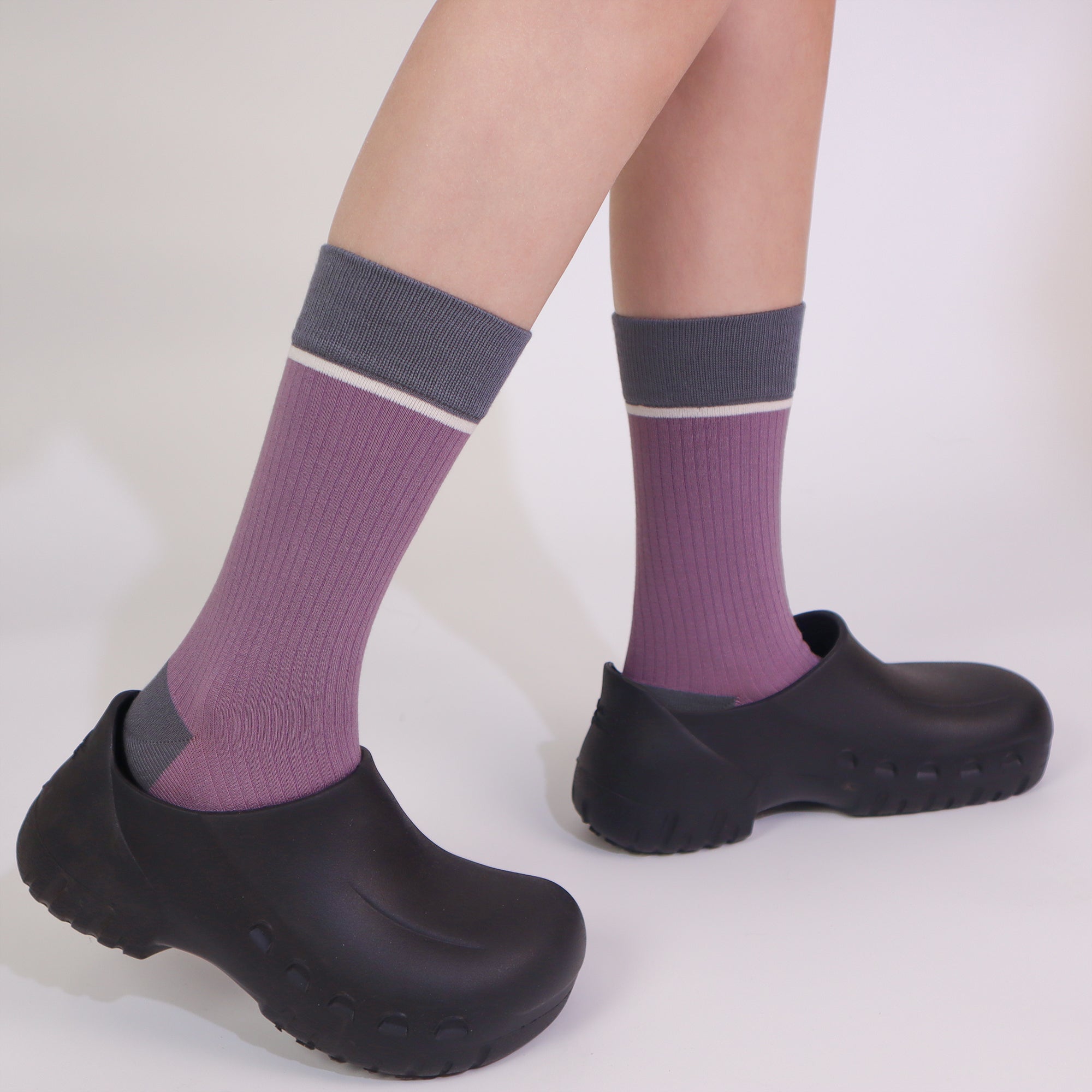 Viscose Bamboo Womens Crew Socks Dress Chic Colorblock Striped Design Retro Colorful Soft Comfort, Stylish 3 Pairs