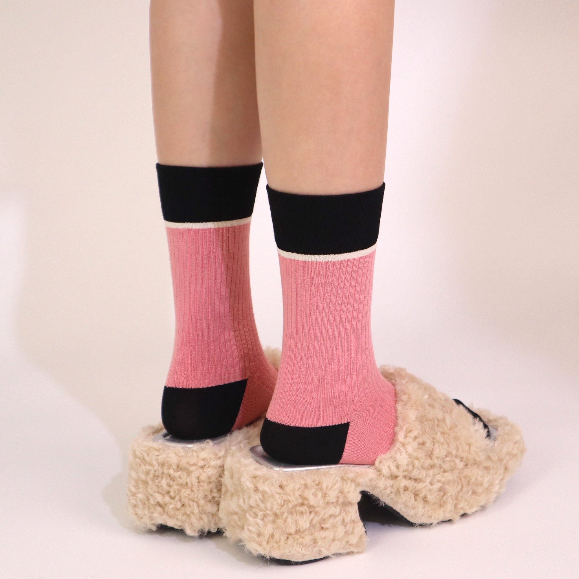 Viscose Bamboo Womens Crew Socks Dress Chic Colorblock Striped Design Retro Colorful Soft Comfort, Stylish 3 Pairs
