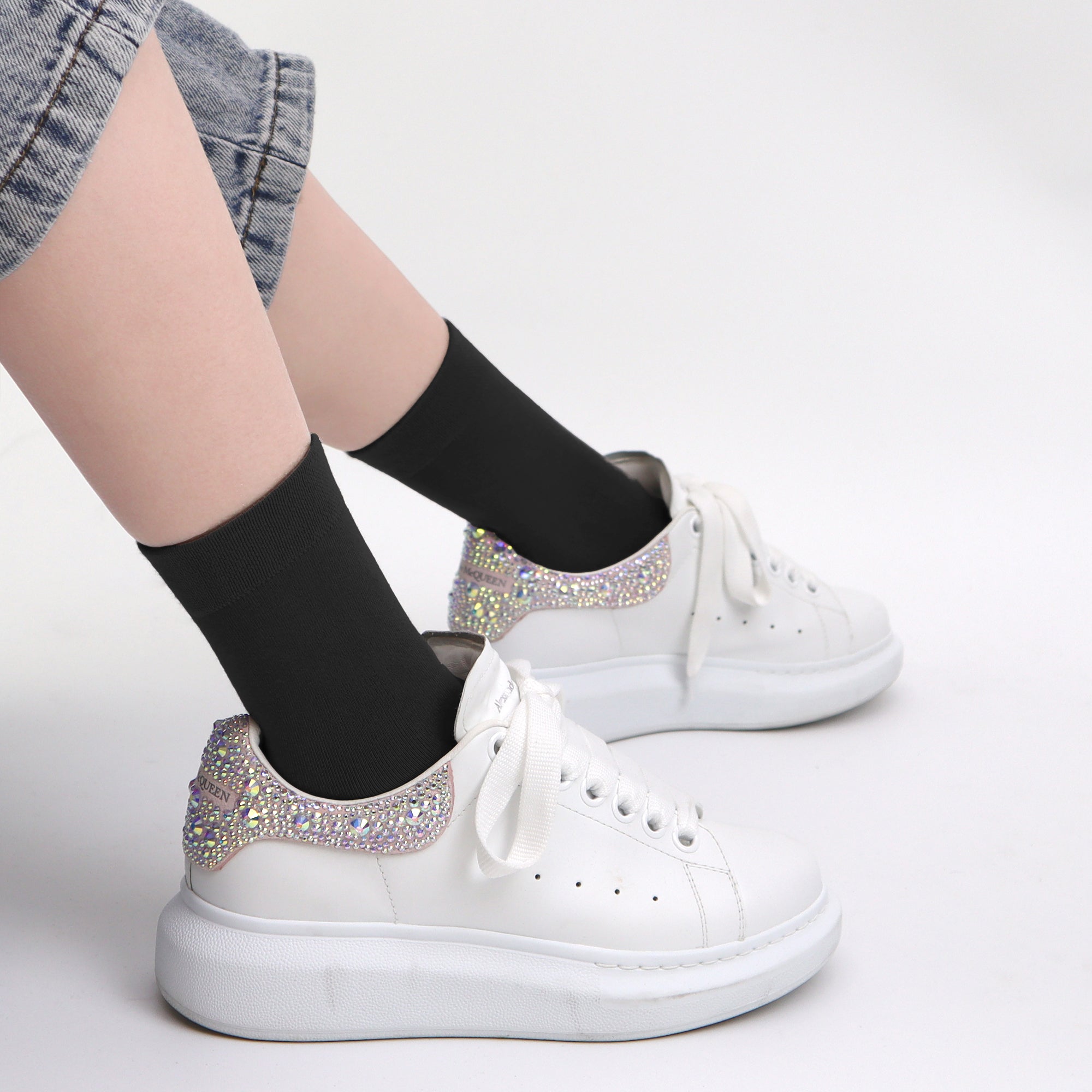 Kids Casual Bamboo School Socks Super Soft Uniform Thin Breathable Stretch Cuffs Boys Girls 5 Pairs