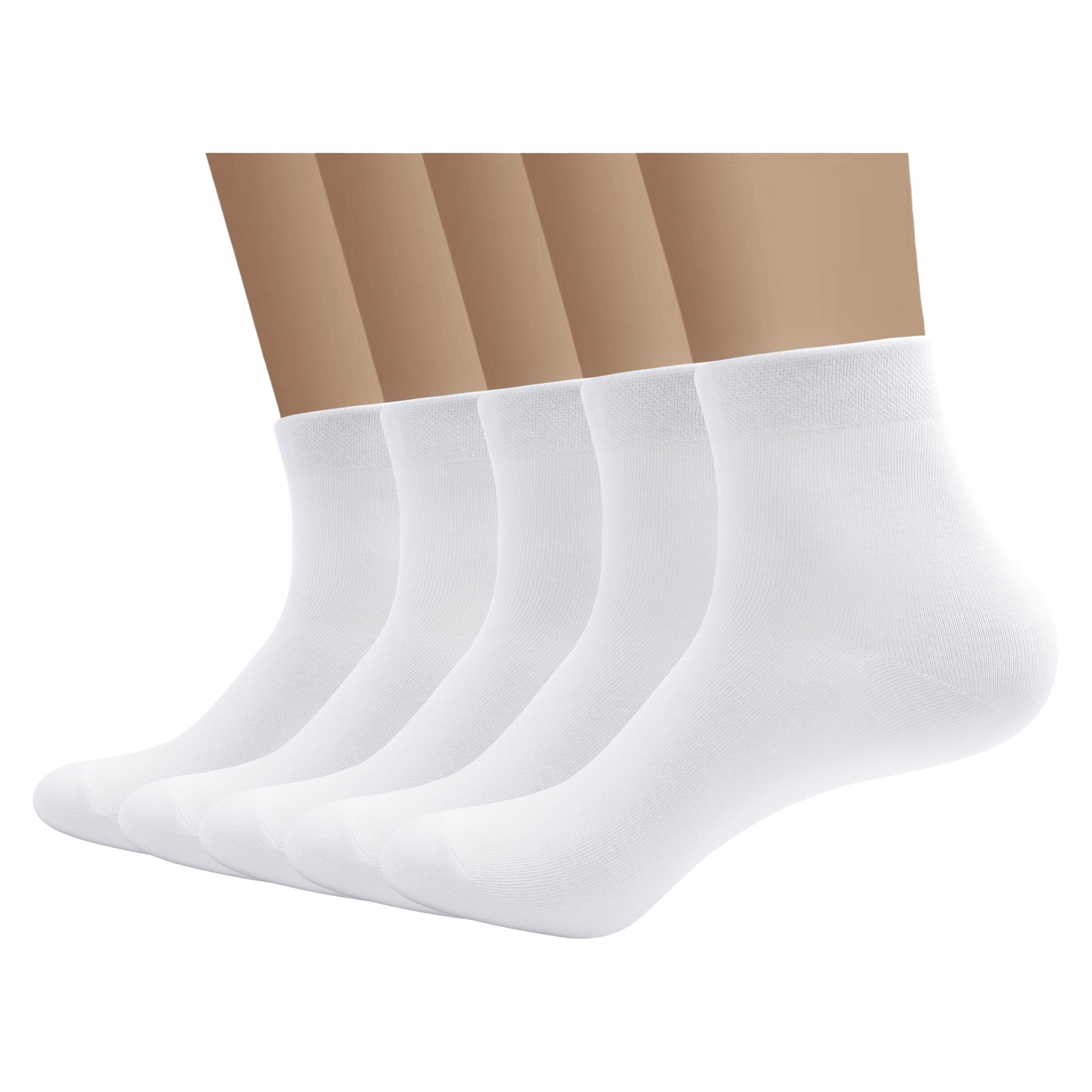 5pairs/pack Women's Simple & Pithy & Breathable & All-match Anti-slip No  Show Socks