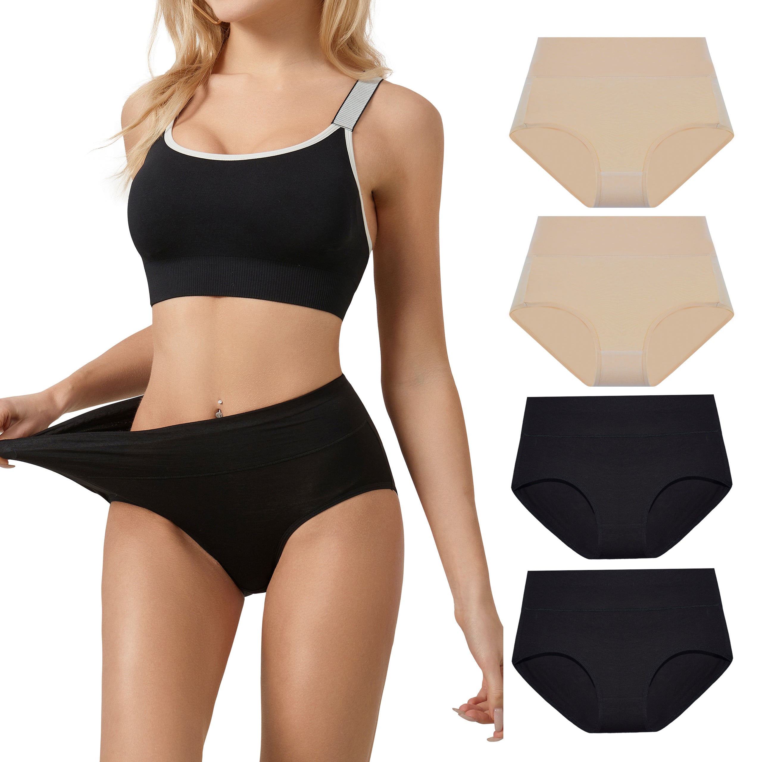 Girls Seamless Underwear Bamboo Briefs Breathable Underwear