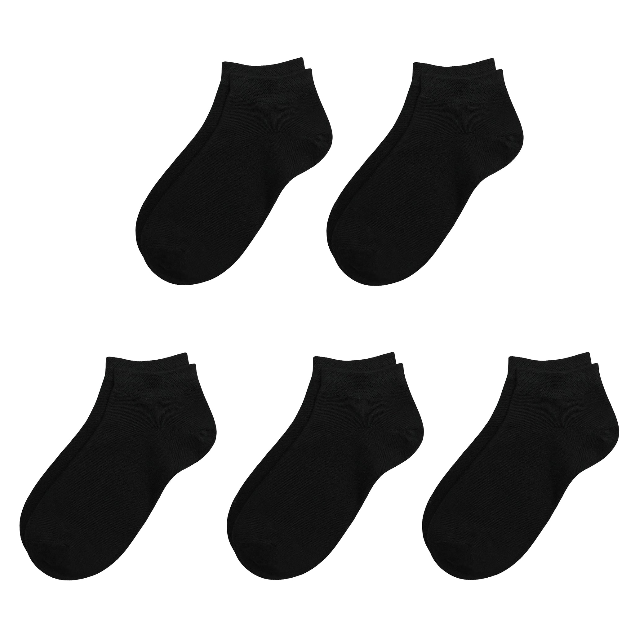 Bamboo Kids School Socks Ankle Super Soft Stretch Cuffs Athletic Socks Anti-odor 5 Pairs - Serisimple
