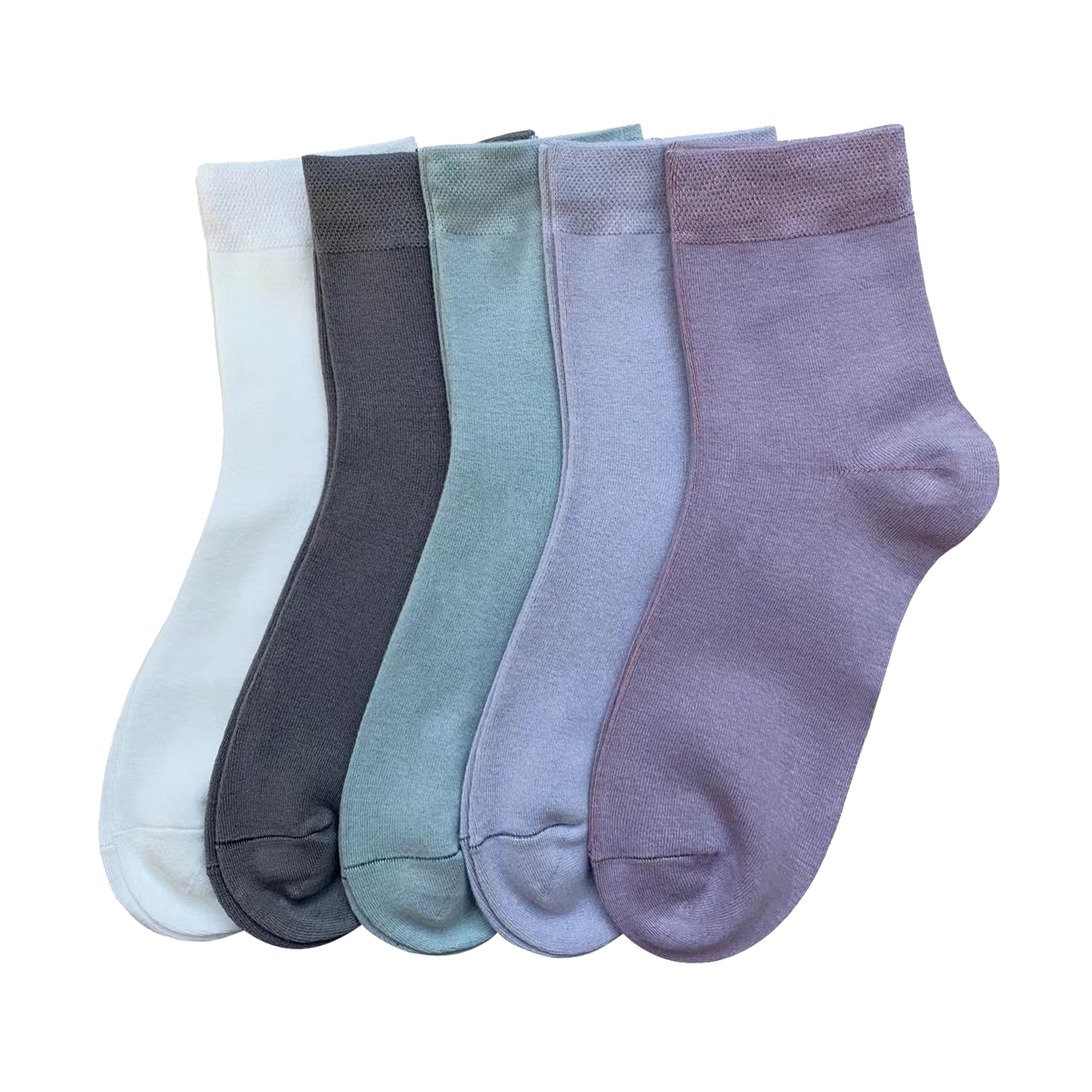 Women Ankle Socks Bamboo Crew Thin Ankle Height Boot Color Anti Odor Soft Breathable Sock 5 Pairs