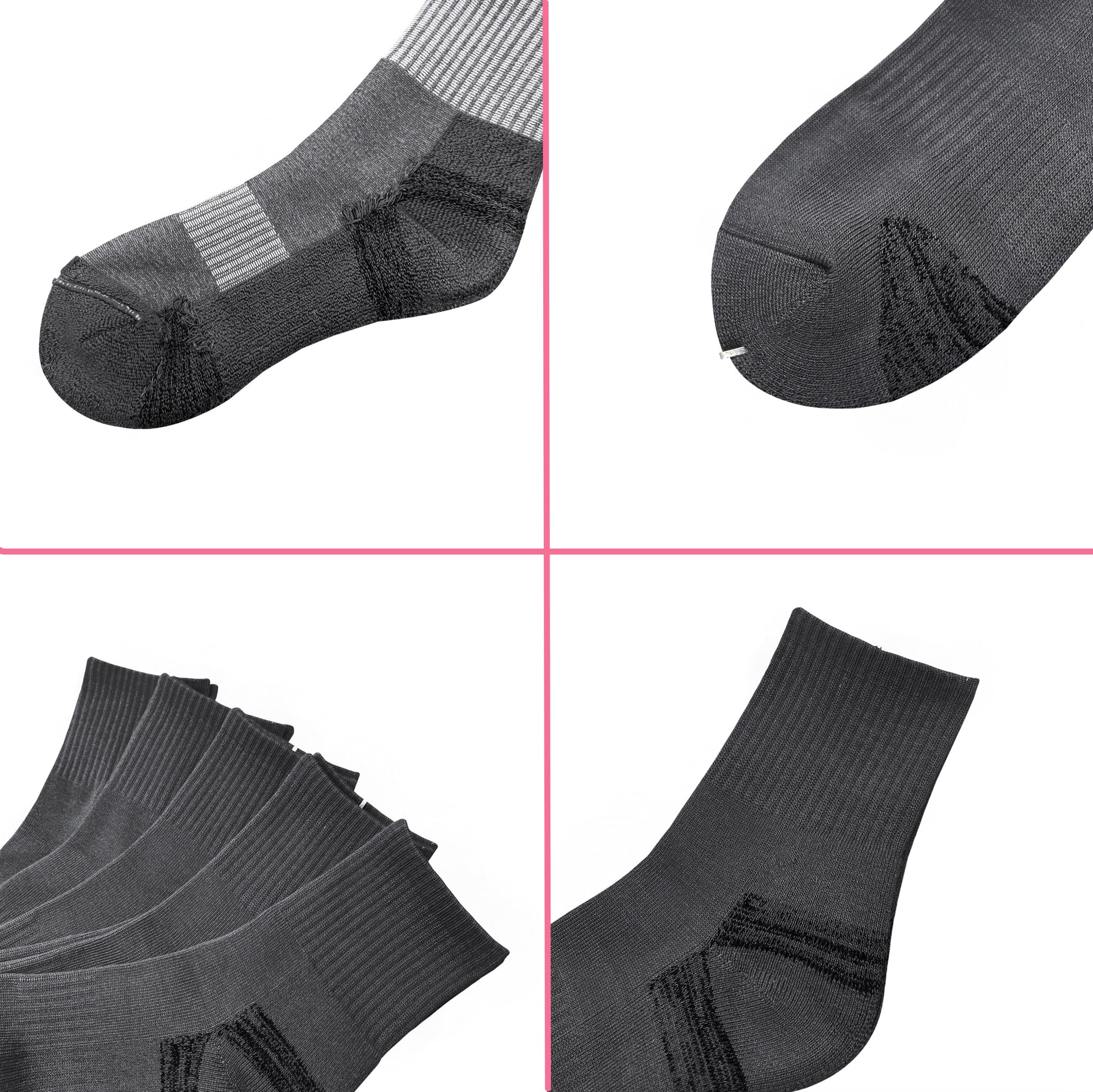 BIOAUM Men's Athletic Socks Size 10-13 - 6 Pairs Cotton Cushioned Quarter  Socks for Running, Workout, Work : : Clothing, Shoes & Accessories