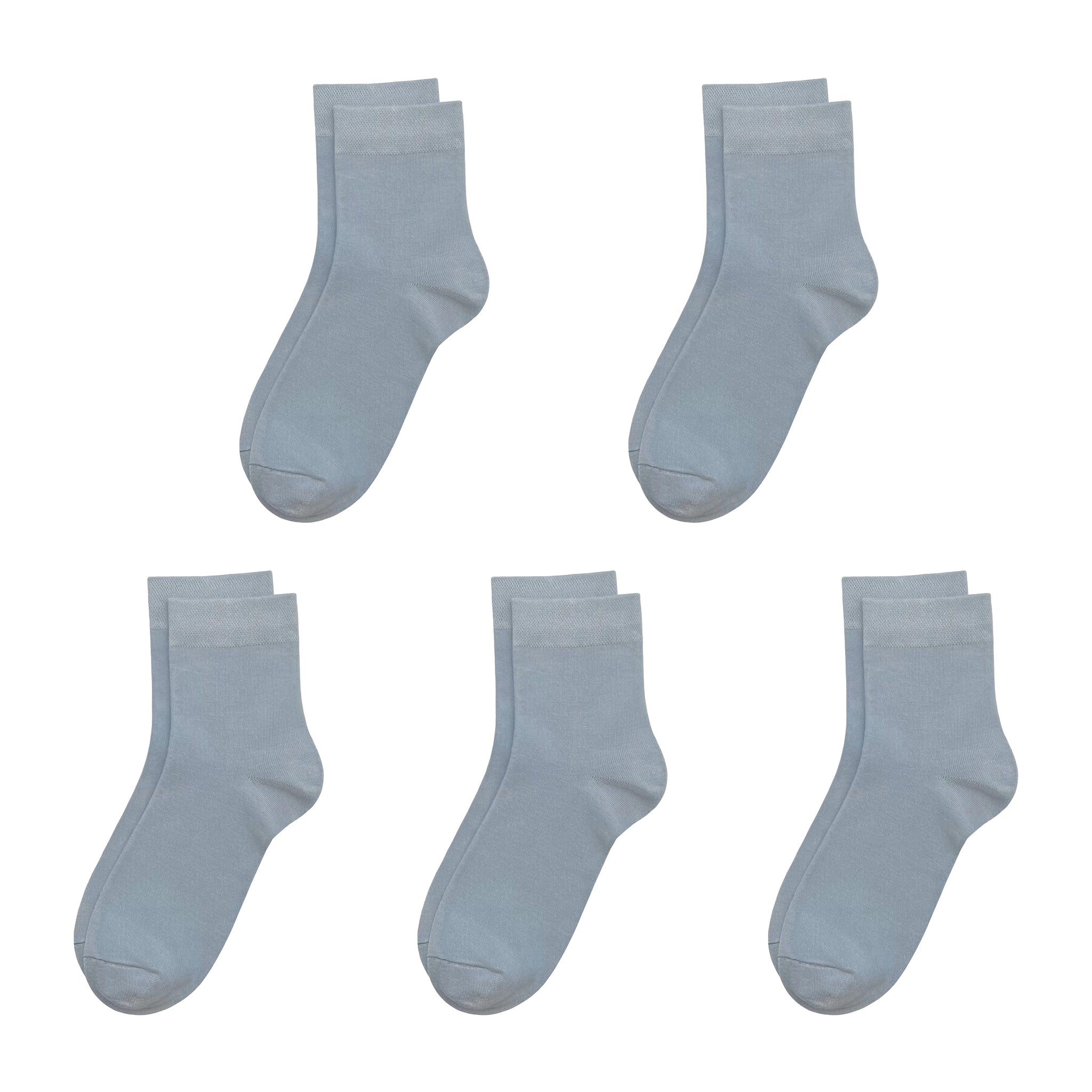 Kids Casual Bamboo School Socks Super Soft Uniform Thin Breathable Stretch Cuffs Boys Girls 5 Pairs - Serisimple
