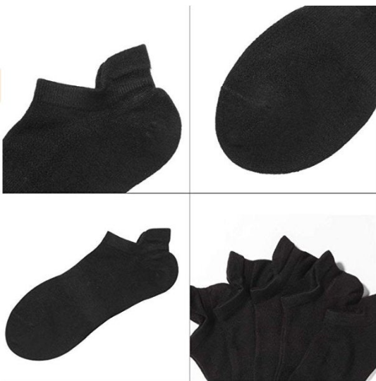 Women Ultra Thin Socks Bamboo Low Cut Ventilating Ankle Anti Odor Arch Support Mesh Socks 5 Pairs - Serisimple